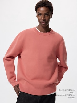 WASHABLE MILANO RIBBED CREW NECK SWEATER