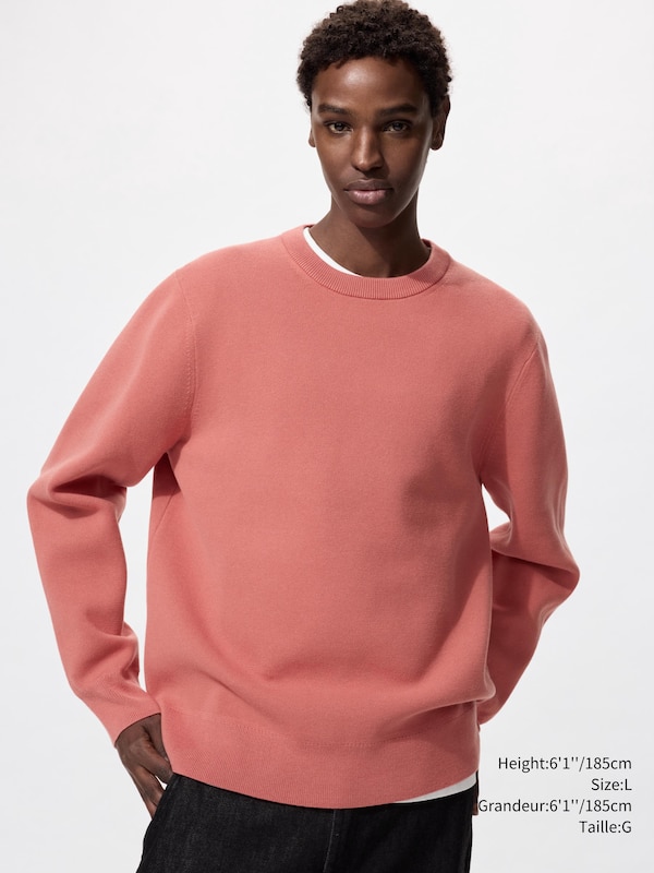 WASHABLE MILANO RIBBED CREW NECK SWEATER
