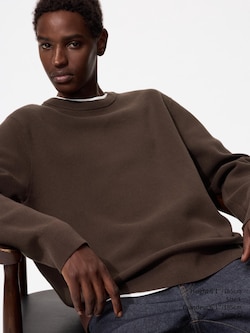 WASHABLE MILANO RIBBED CREW NECK SWEATER