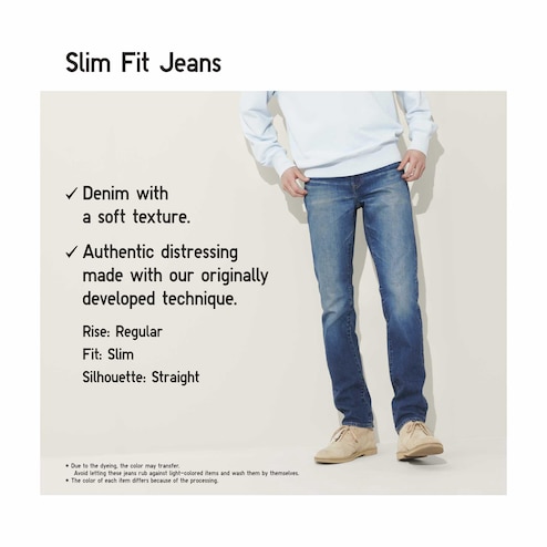 Men's Pink Slim Fit Stretch Jeans Destroyed Fold Denim Pants