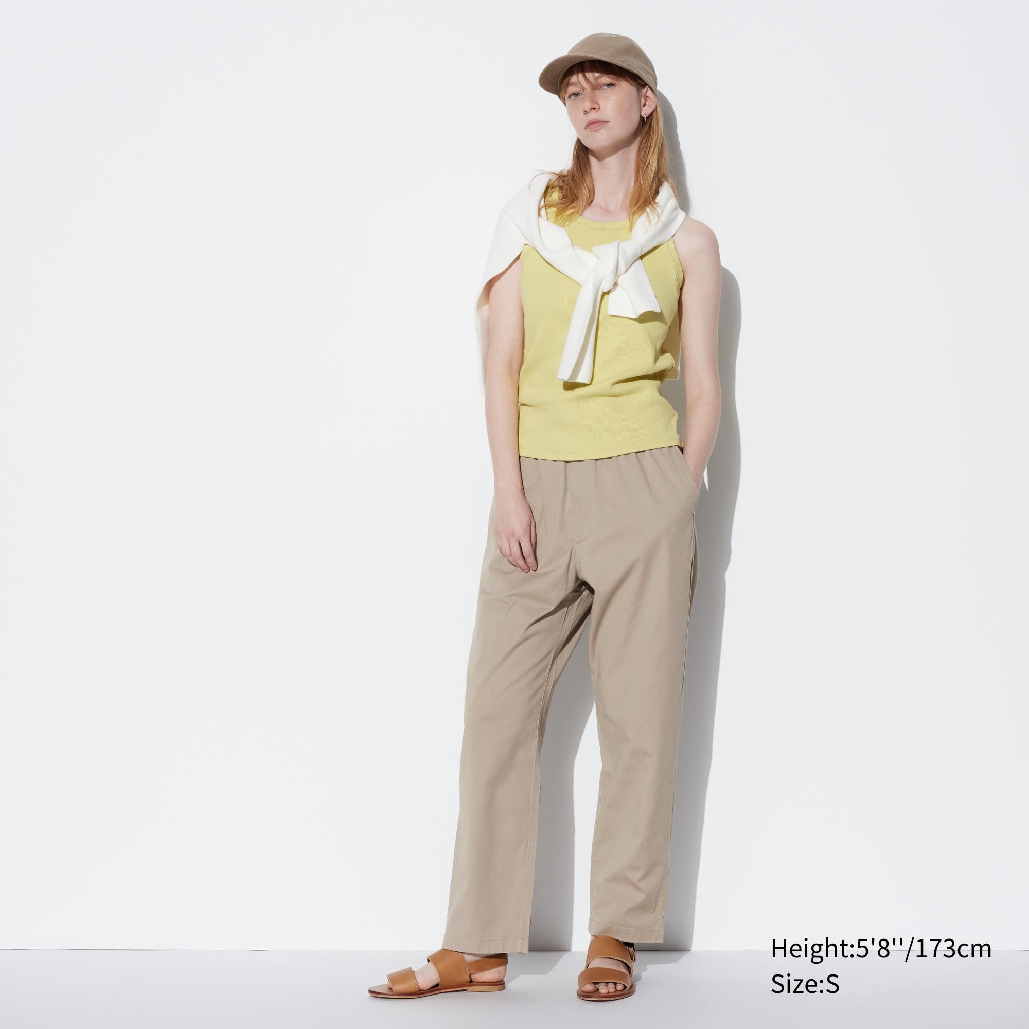 COTTON RELAXED ANKLE PANTS