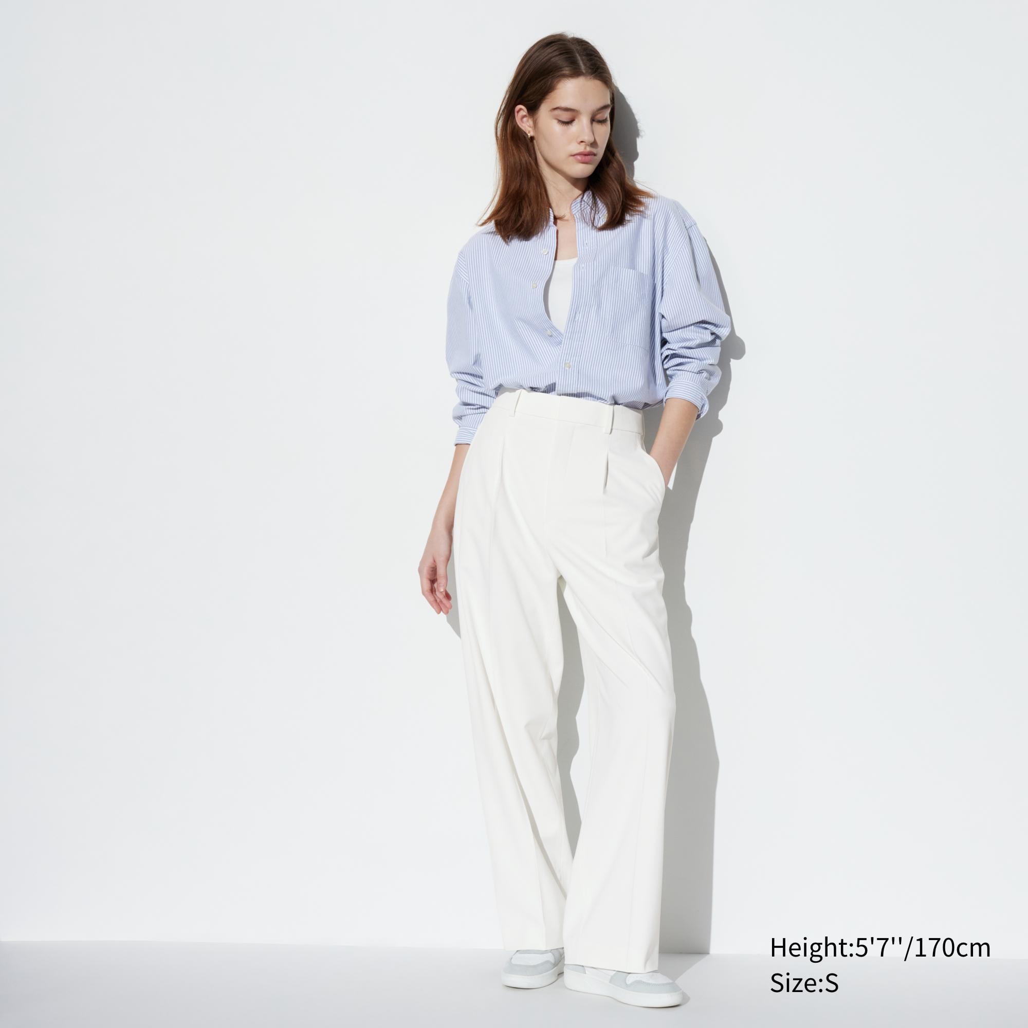 HERE&NOW Women White Pleated Trousers - Price History