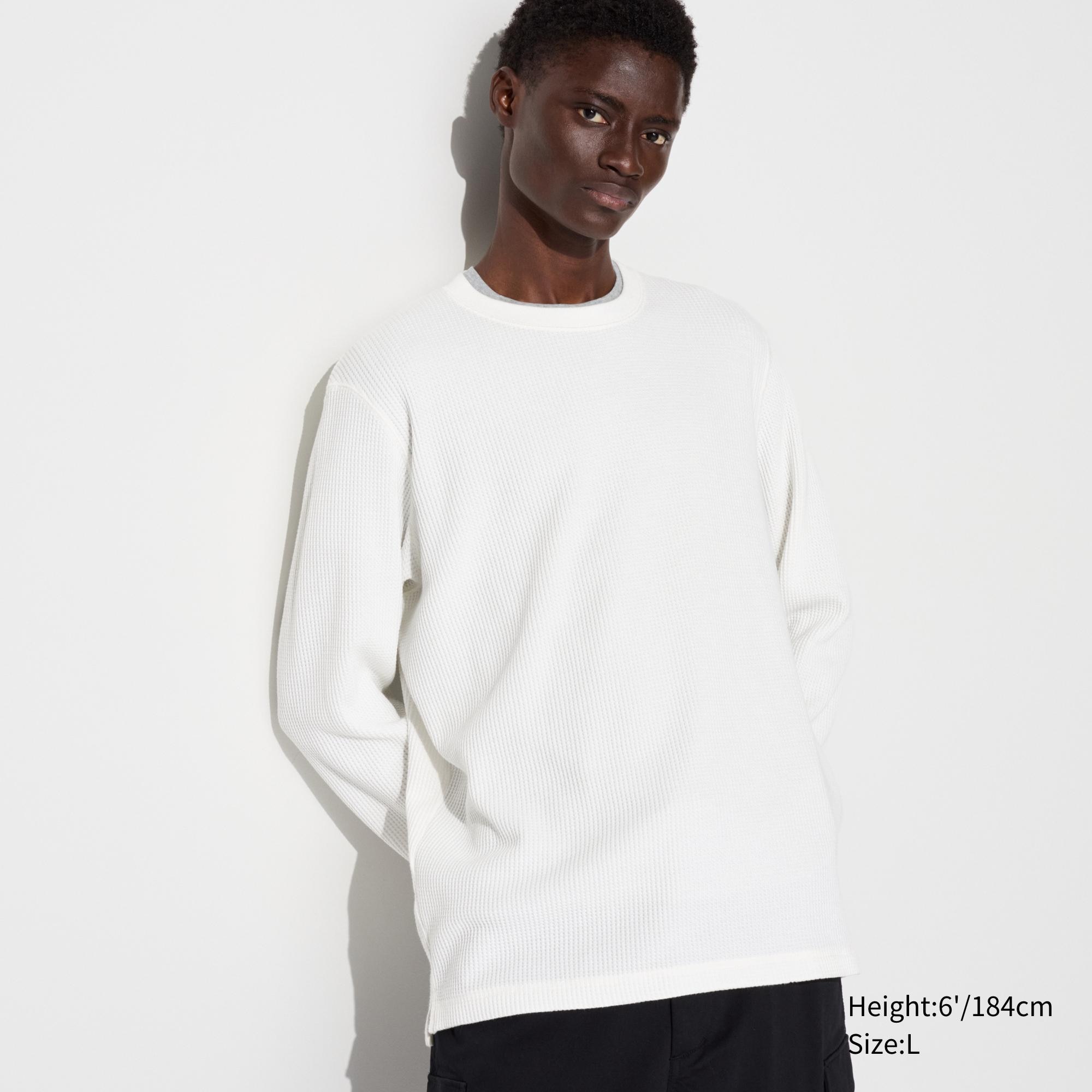 Waffle crew neck uniqlo new arrivals