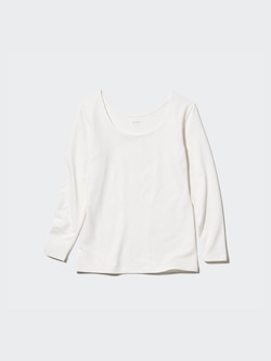HEATTECH COTTON EXTRA WARM SCOOP NECK T-SHIRT