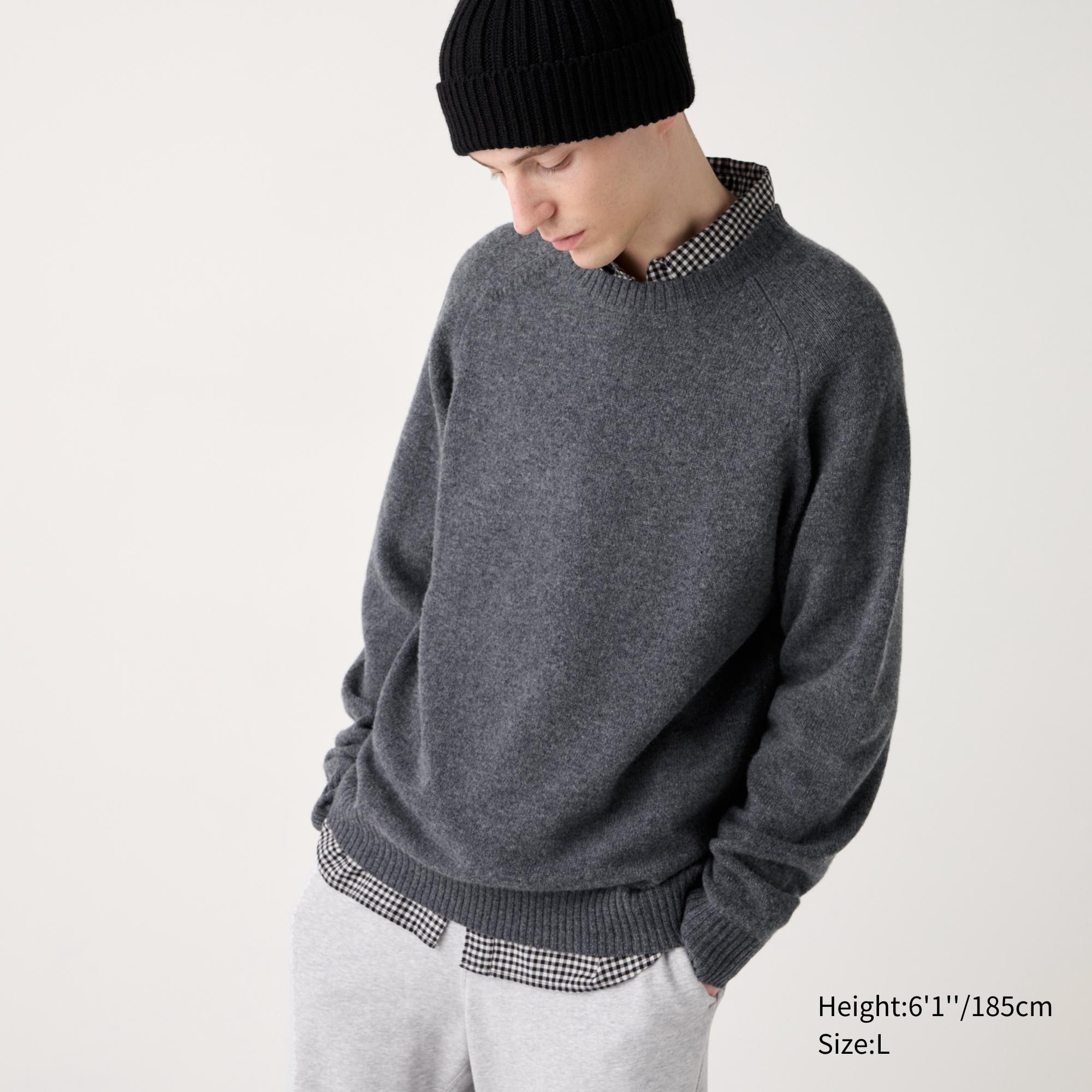 PREMIUM LAMBSWOOL LONG SLEEVE CREW NECK SWEATER