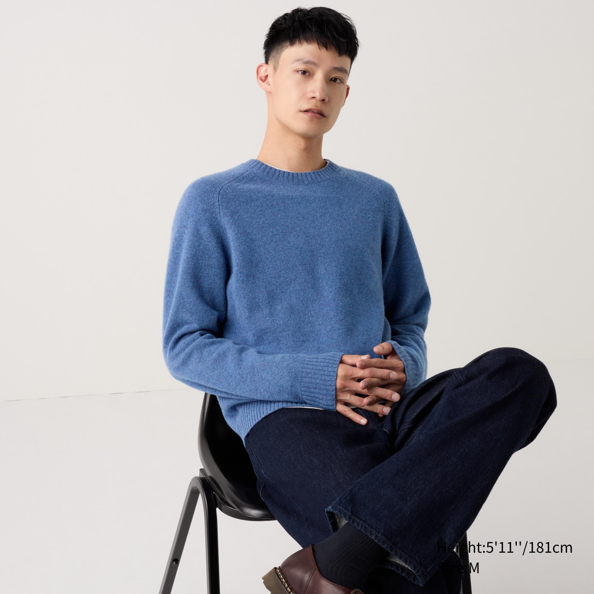 PREMIUM LAMBSWOOL LONG SLEEVE CREW NECK SWEATER