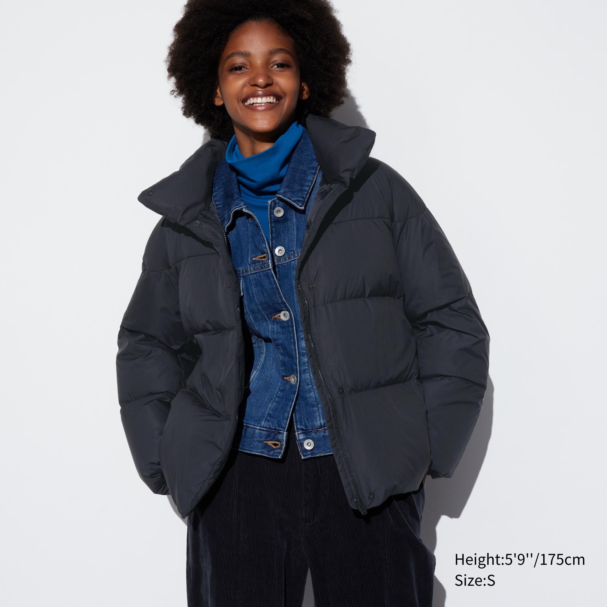 Uniqlo collarless outlet down jacket