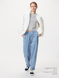 STRETCH EASY ANKLE PANTS | DENIM