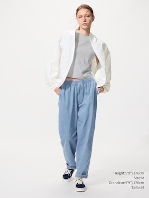 Stretch Easy Ankle Pants | Denim