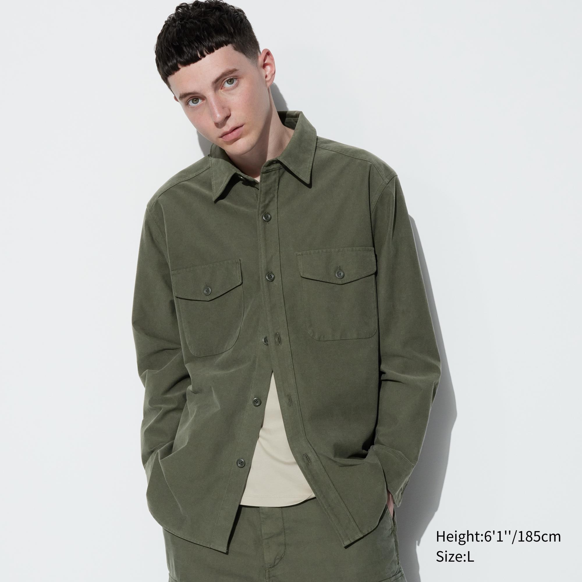 JERSEY LONG SLEEVE OVER SHIRT | UNIQLO CA