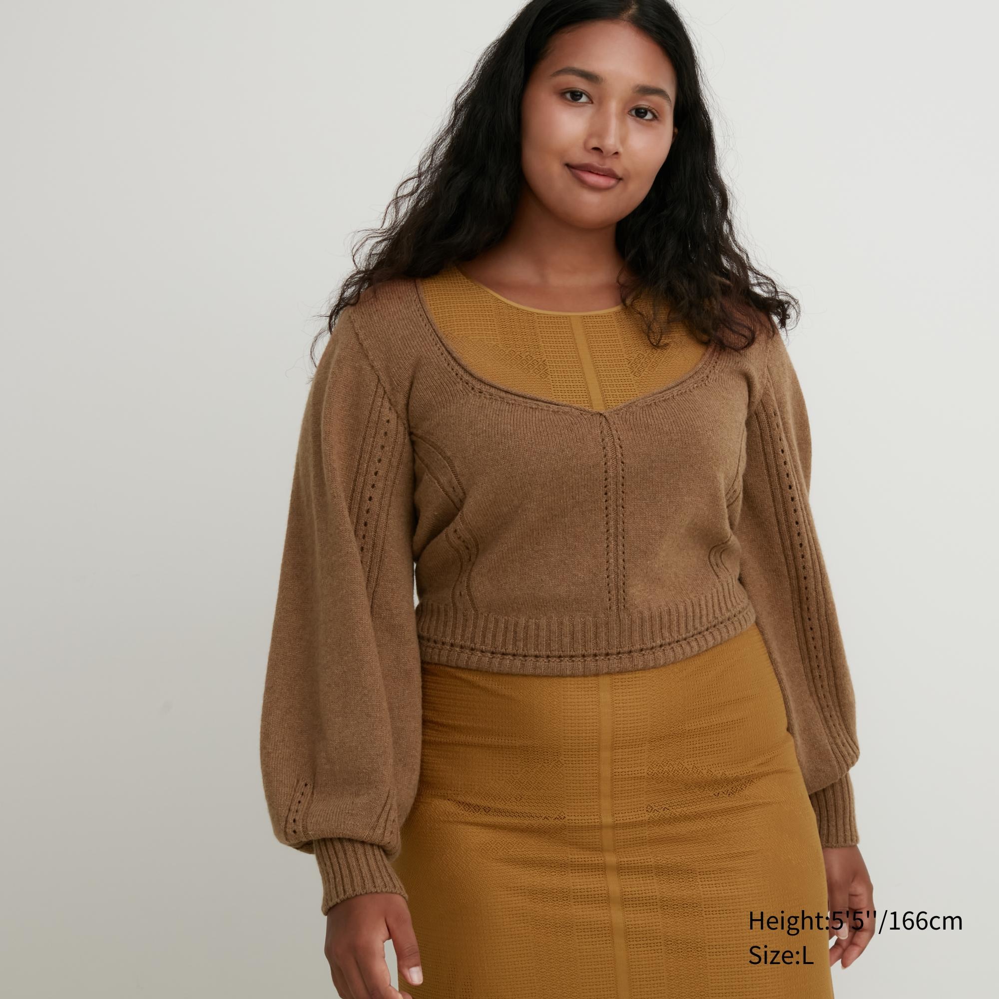 WOMEN'S 3D KNIT VOLUME LONG SLEEVE SWEATER | UNIQLO CA