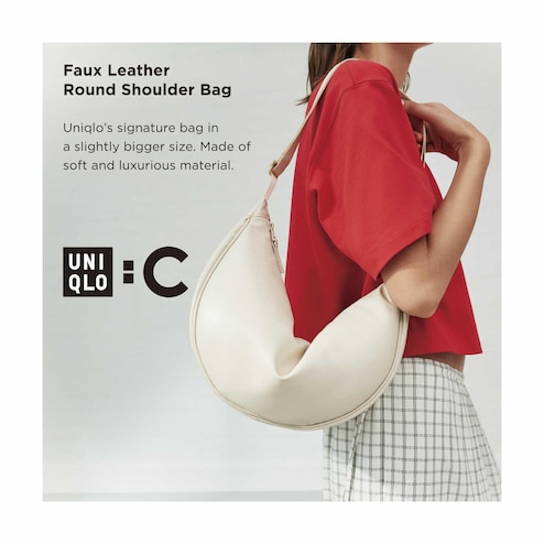 Uniqlo Leather Touch Round Mini Shoulder Bag Cross Body Bag 4 colors
