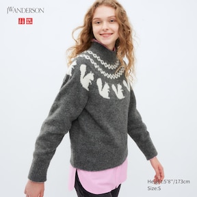 Check styling ideas for「JACQUARD LONG SLEEVE CREW NECK SWEATER