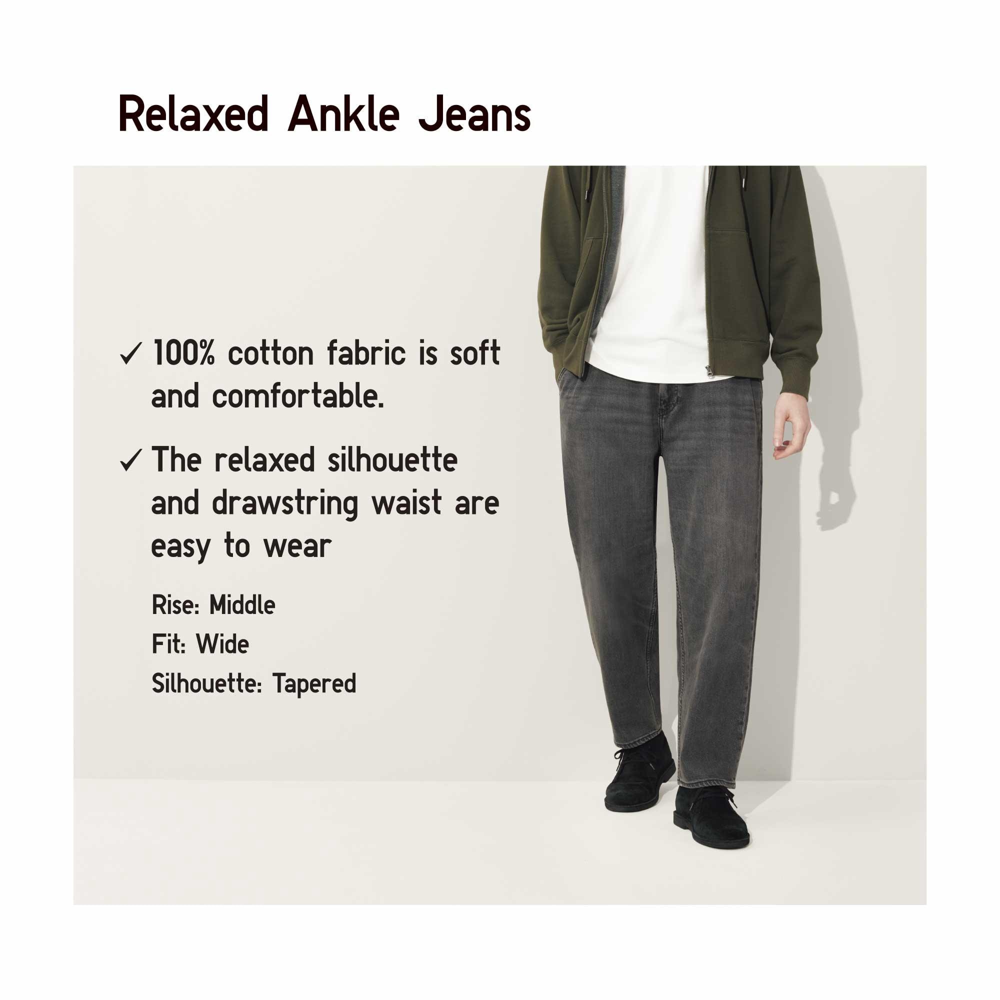 Uniqlo wide hotsell fit tapered jeans