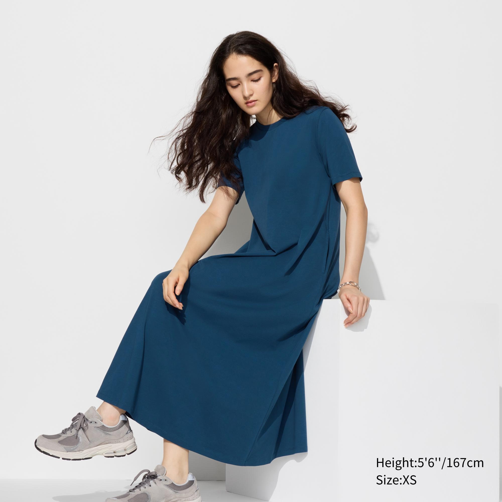 AIRism COTTON SHORT SLEEVE T-SHIRT DRESS