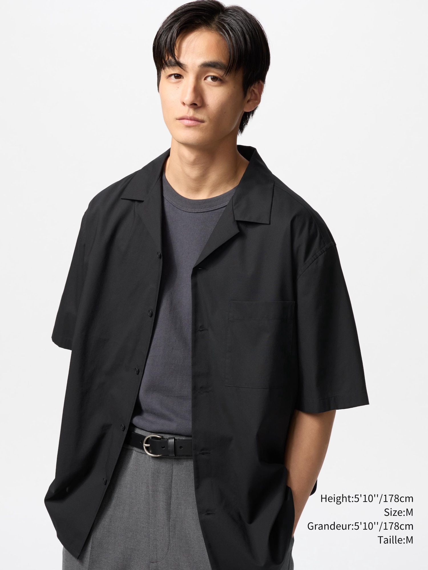 トップス REGULAR COLLAR SHORT SLEEVE SHIRT-LOOSE MODAL OPEN COLLAR SHORT SLEEVE SHIRT | UNIQLO CA