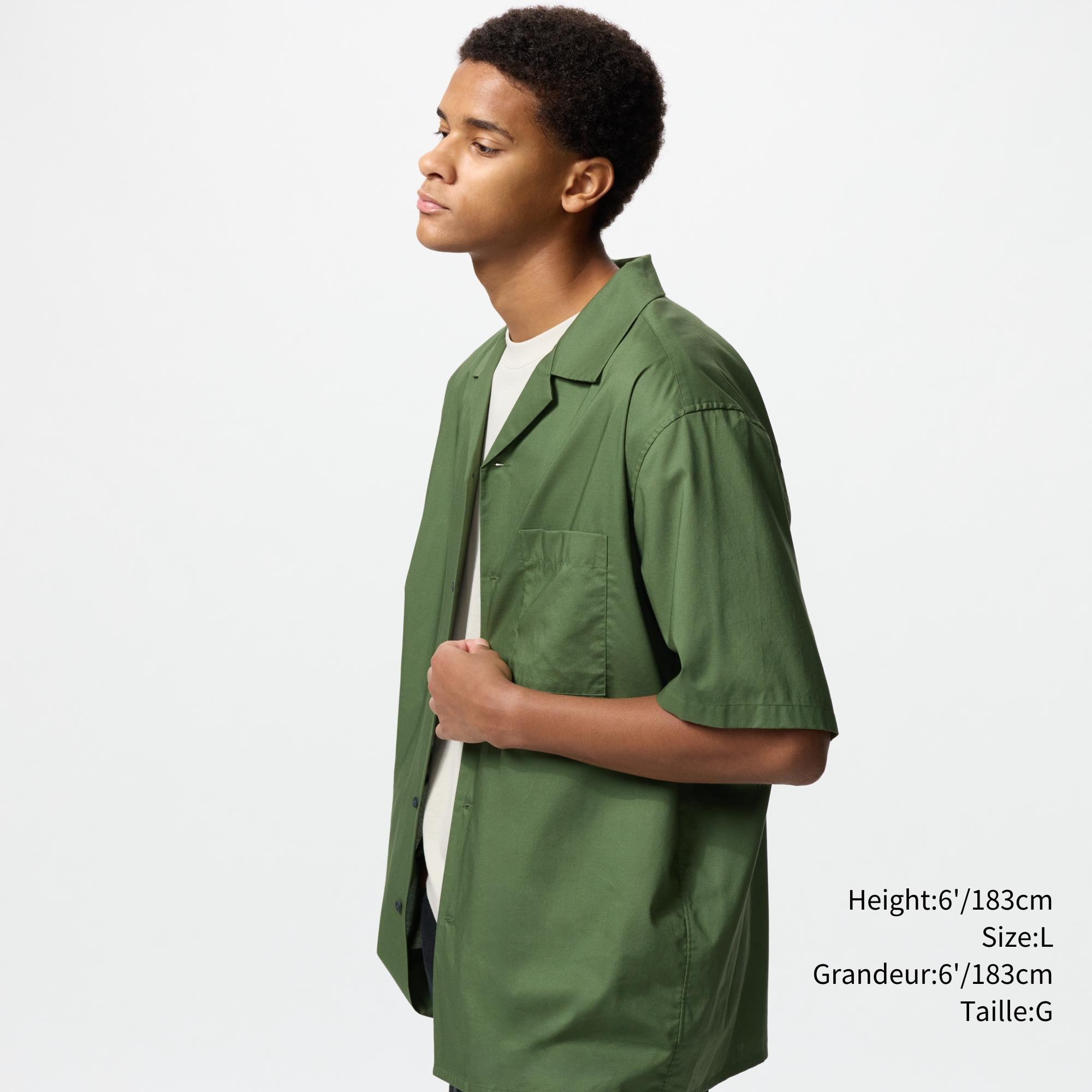 MODAL OPEN COLLAR SHORT SLEEVE SHIRT