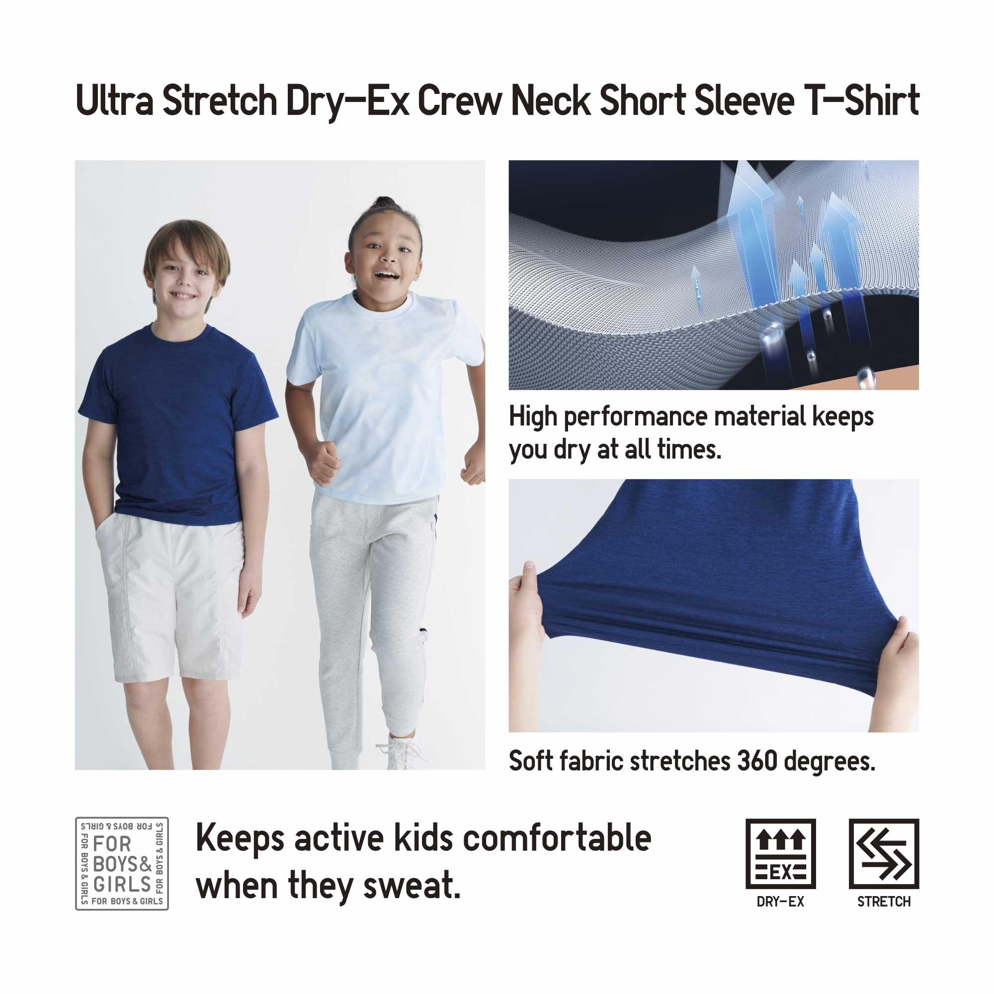 EXTRA STRETCH DRY-EX CREW NECK T-SHIRT