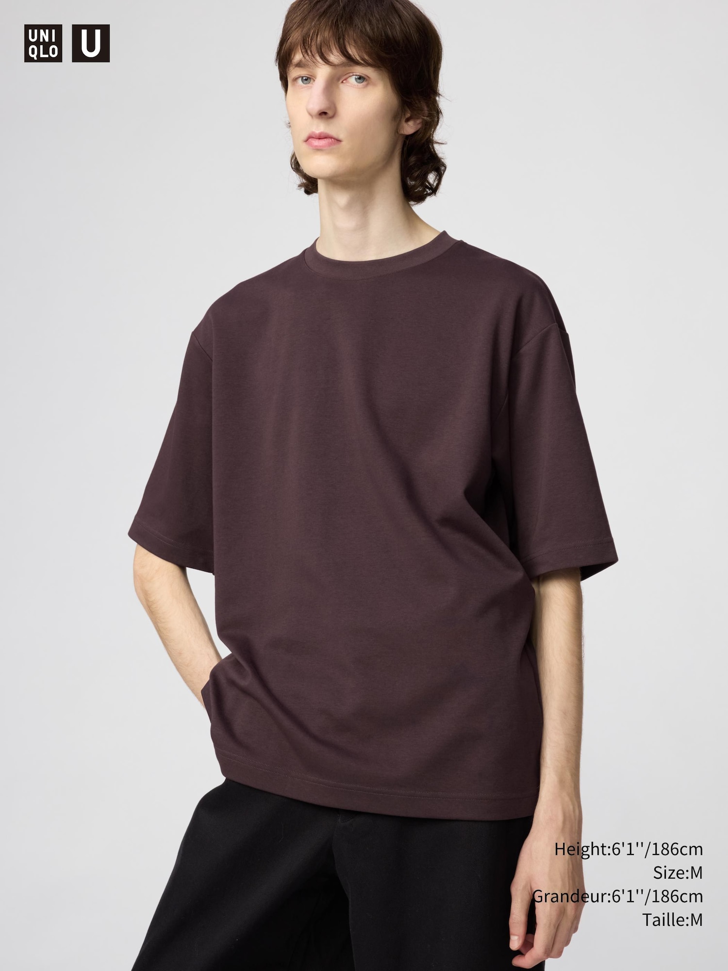 AIRism COTTON OVERSIZED CREW NECK HALF SLEEVE T-SHIRT