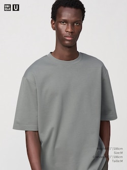 AIRism COTTON OVERSIZED CREW NECK HALF SLEEVE T-SHIRT