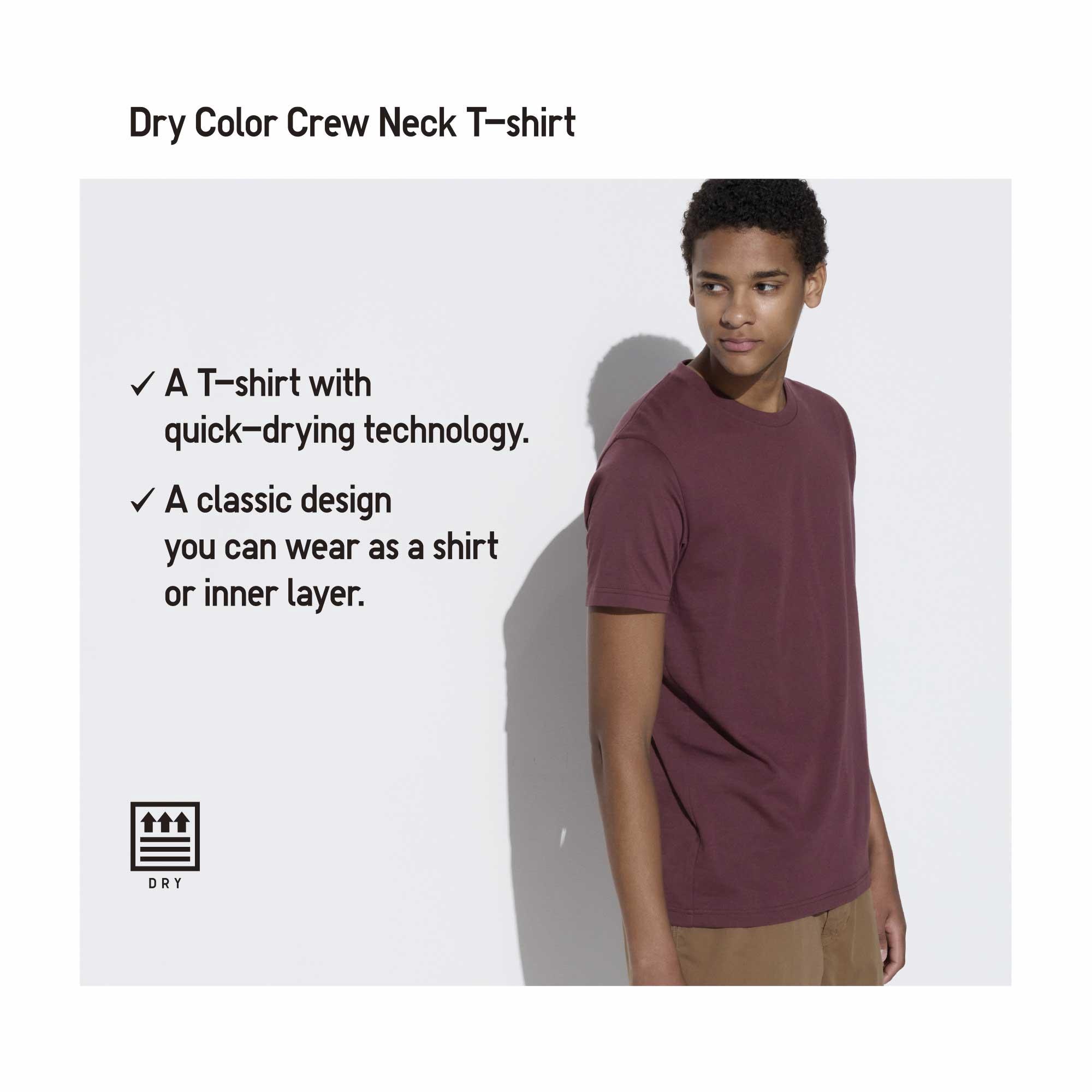 DRY CREW NECK SHORT SLEEVE COLOUR T-SHIRT