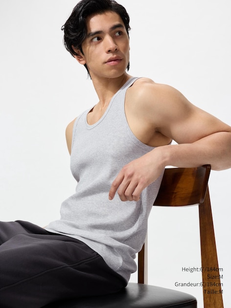 Dry Colour Ribbed Tank Top