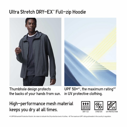 EXTRA STRETCH DRY-EX UV PROTECTION FULL-ZIP HOODIE