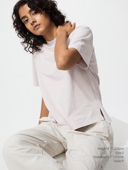 T-SHIRT EN COTON AIRism MANCHES COURTES