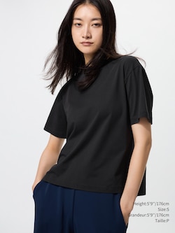 T-SHIRT EN COTON AIRism MANCHES COURTES