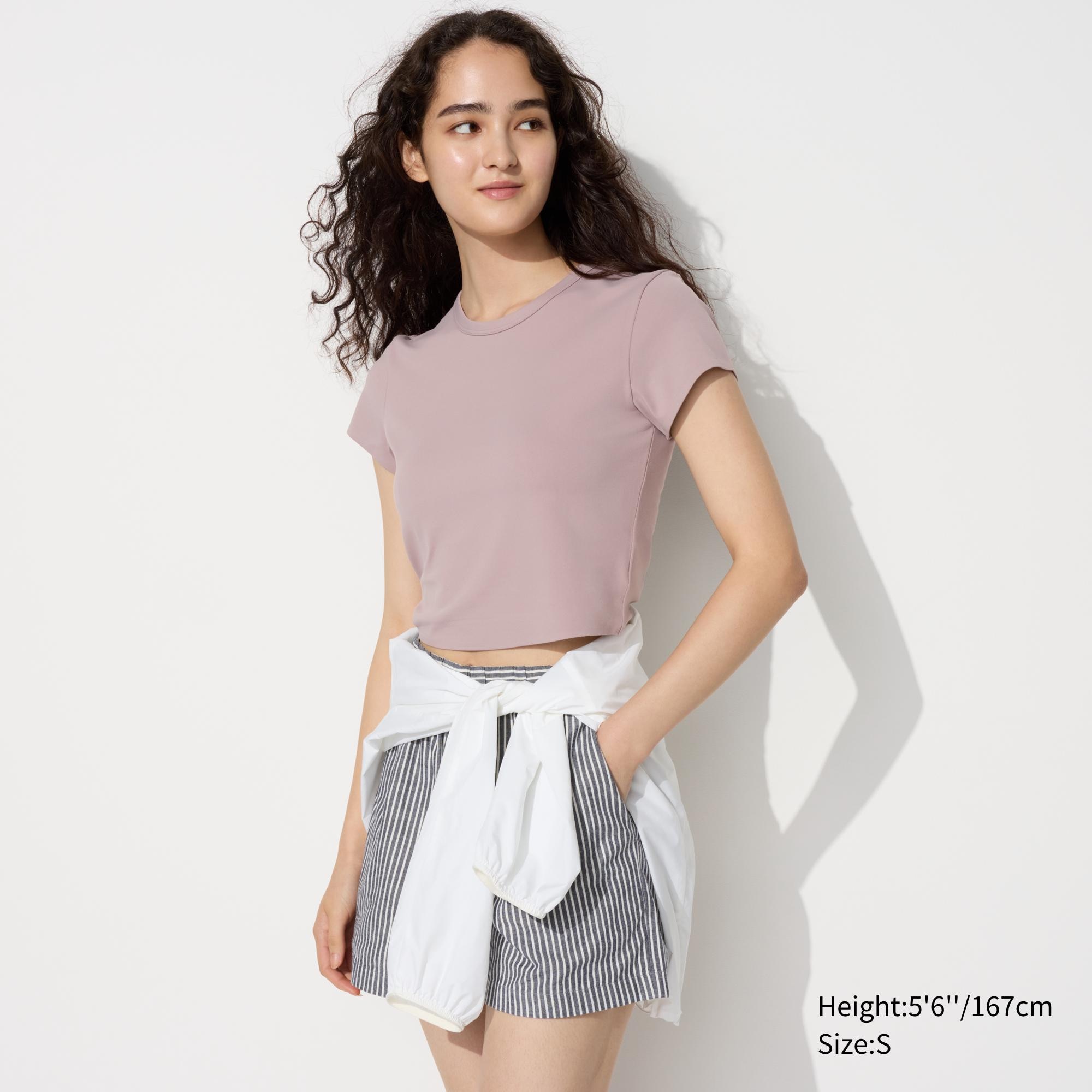 EXTRA STRETCH AIRism CROPPED SHORT SLEEVE T-SHIRT