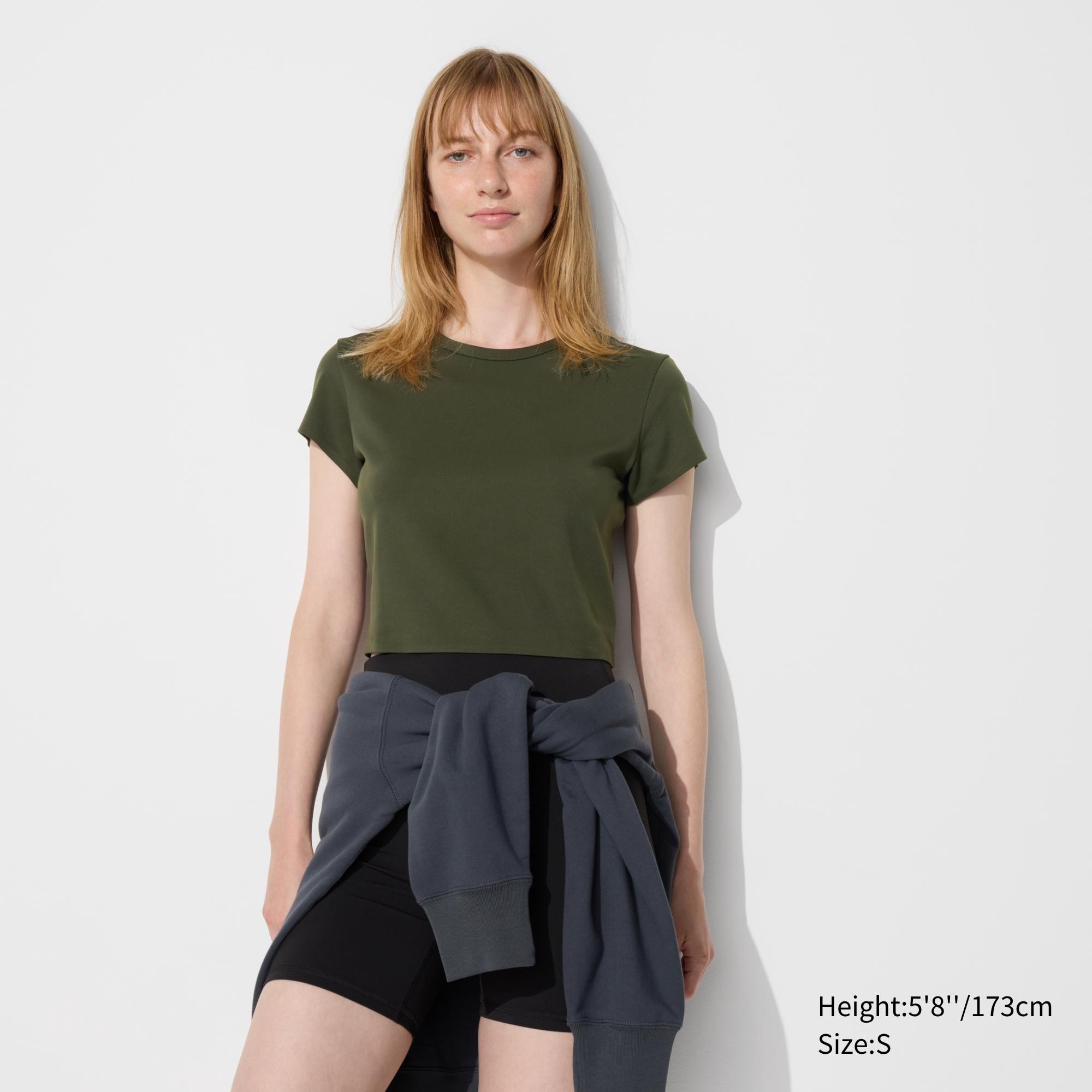 EXTRA STRETCH AIRism CROPPED SHORT SLEEVE T-SHIRT