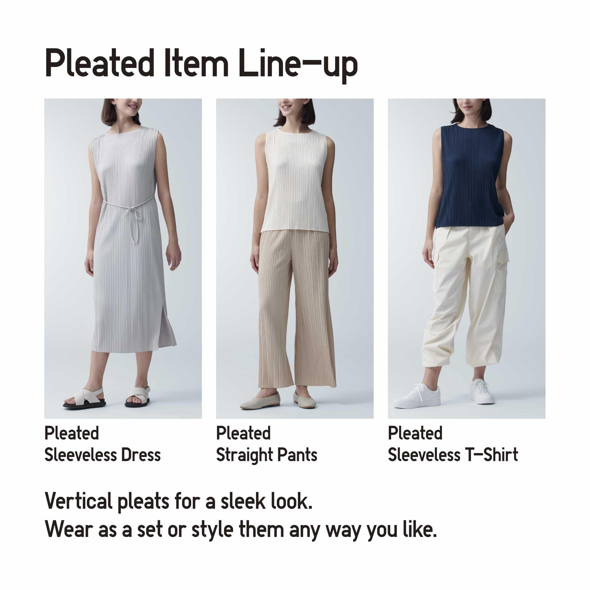 PLEATED STRAIGHT PANTS