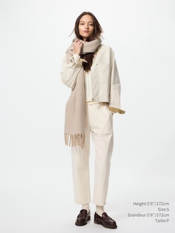 COTTON RELAXED ANKLE PANTS