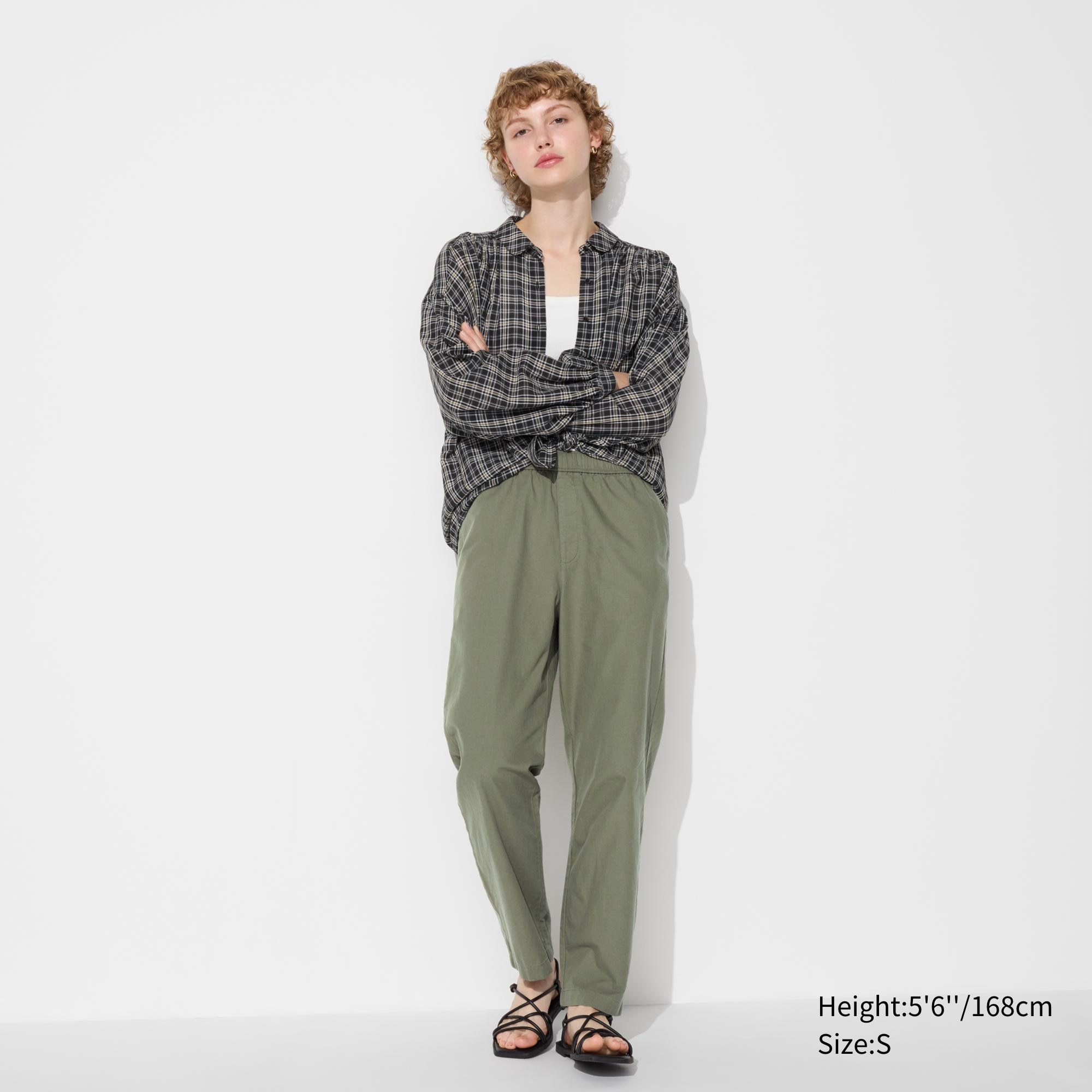 COTTON RELAXED ANKLE PANTS