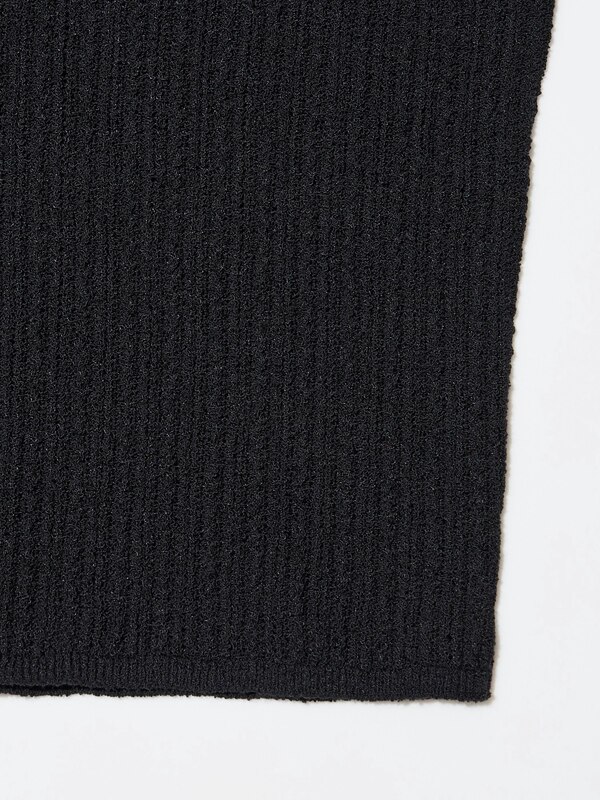 LACE KEY NECK HALF SLEEVE SHORT SWEATER