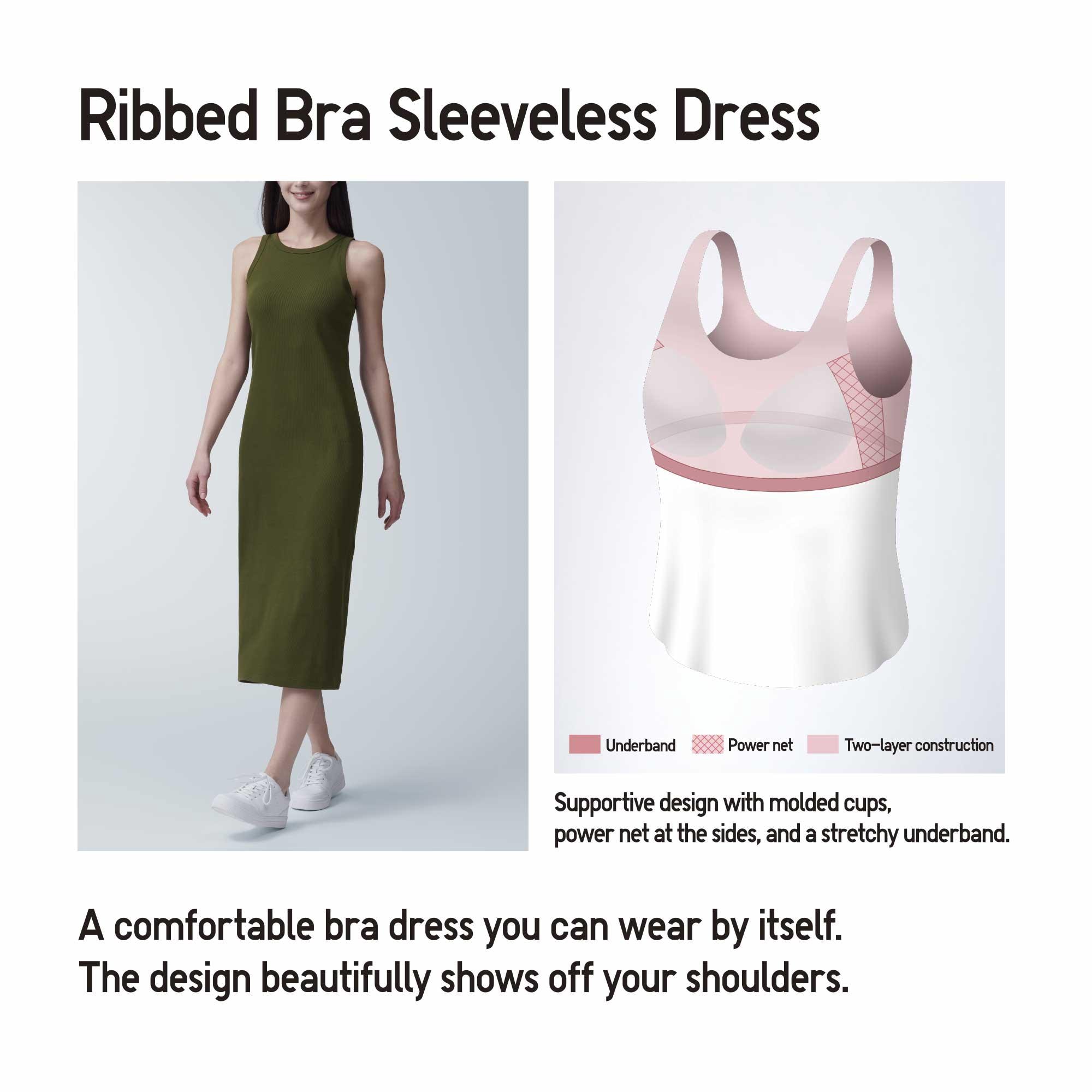 RIBBED BRA SLEEVELESS DRESS