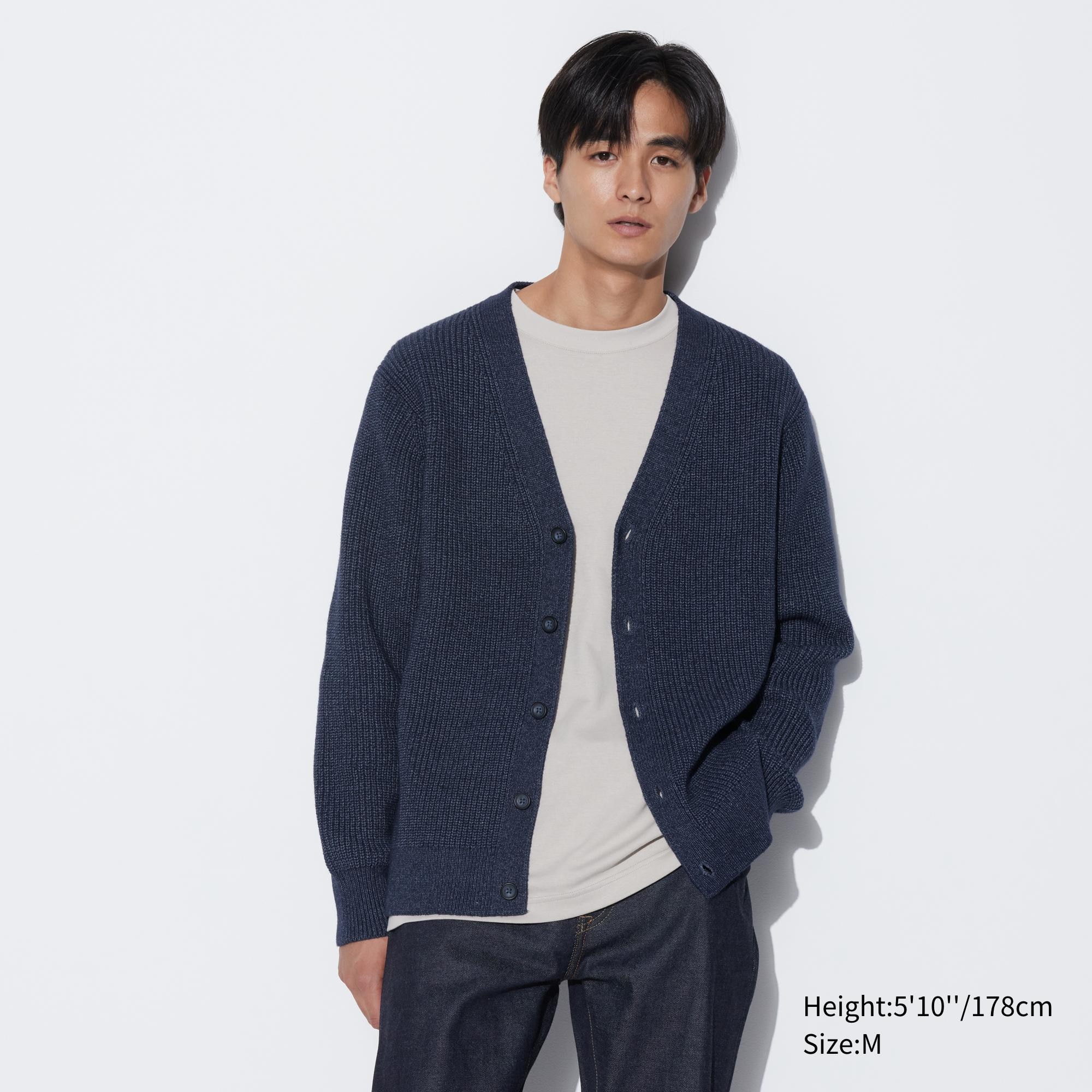 Uniqlo men's v deals neck sweater