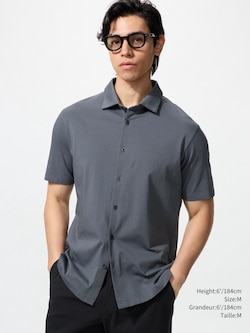 AIRism COTTON FULL OPEN SHORT SLEEVE POLO SHIRT