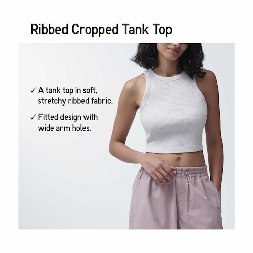 WOMEN'S RIBBED CROPPED TANK TOP