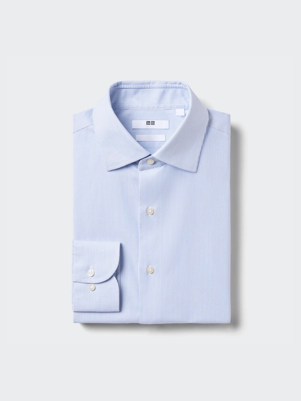 SUPER NON IRON STRIPED SLIM FIT LONG SLEEVE SHIRT