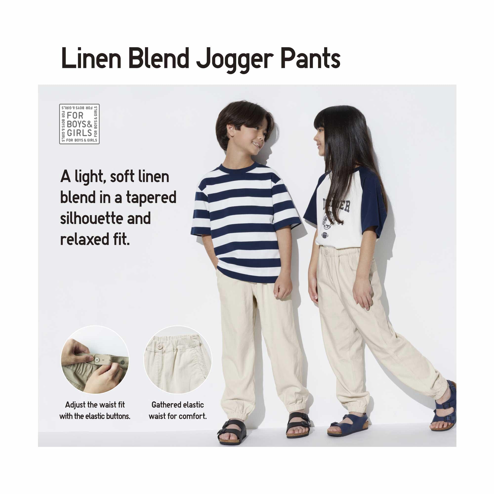 LINEN BLEND JOGGER PANTS