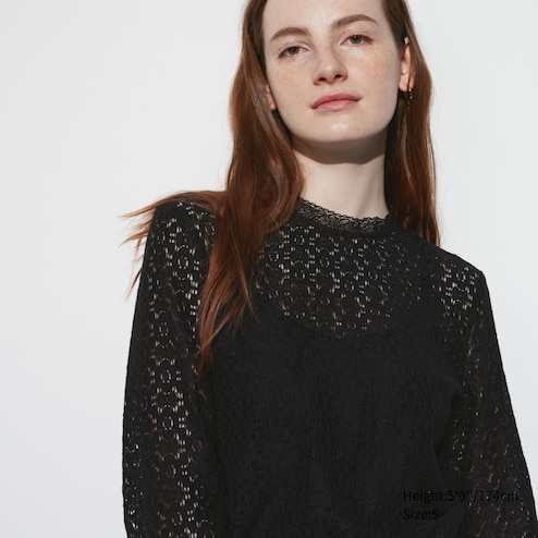 Long-sleeved Lace Top