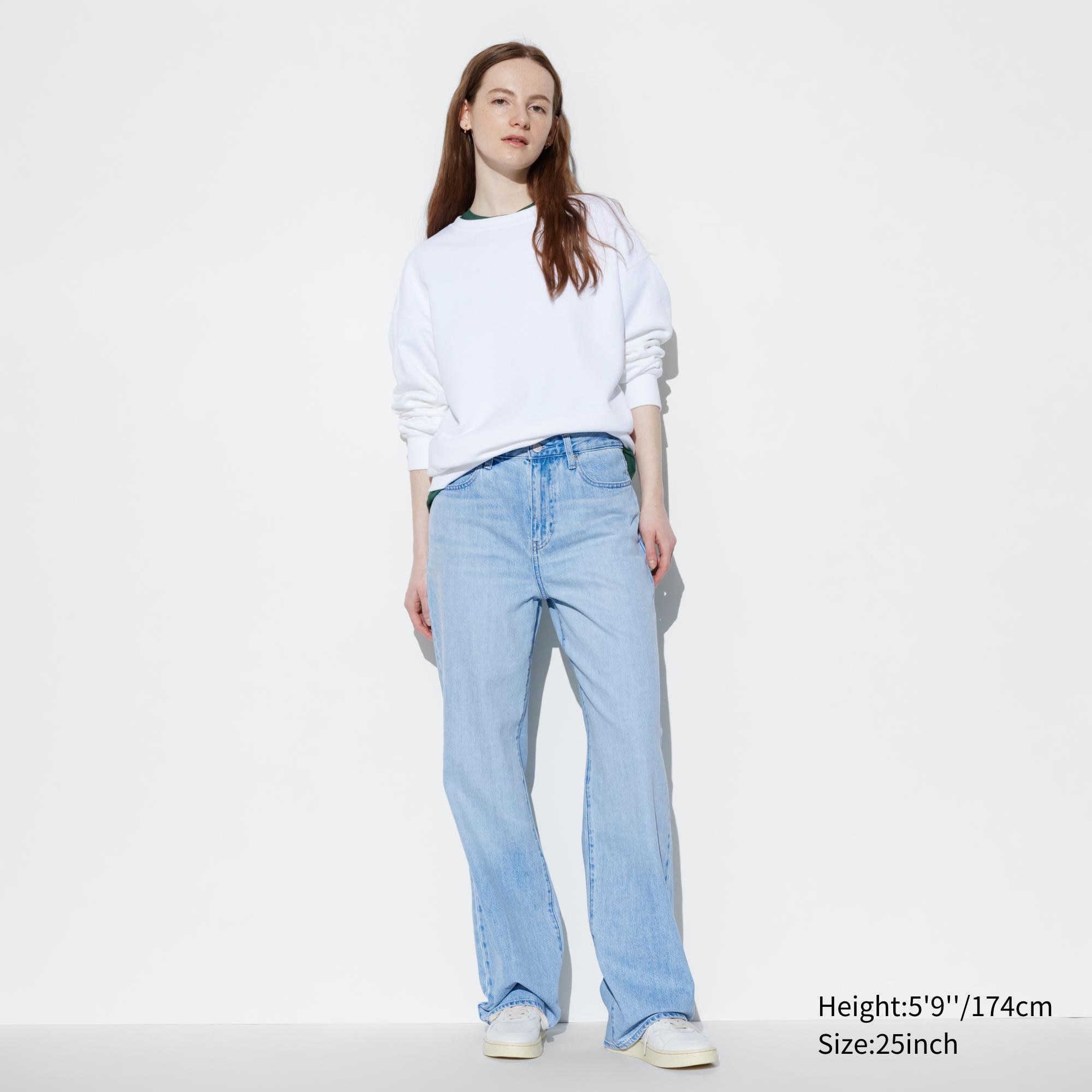 Uniqlo high waisted wide best sale straight pants