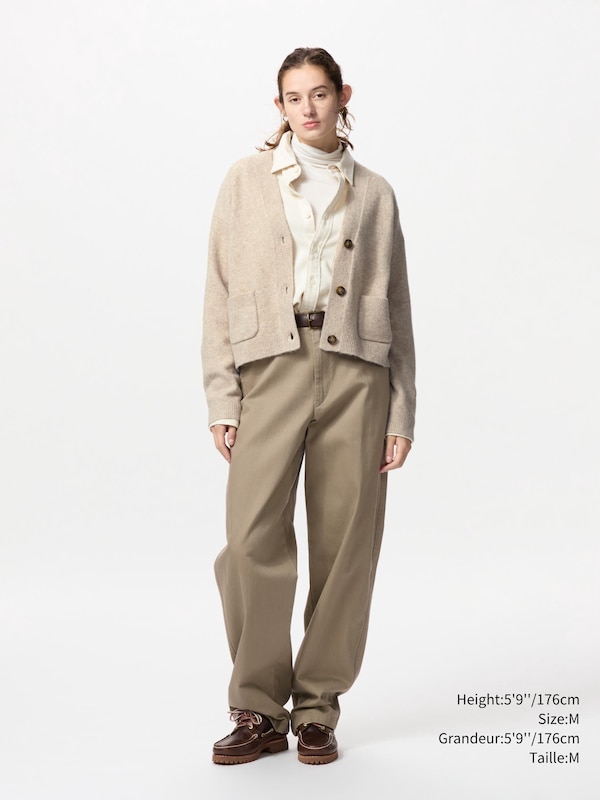 SOUFFLÉ YARN V NECK SHORT CARDIGAN