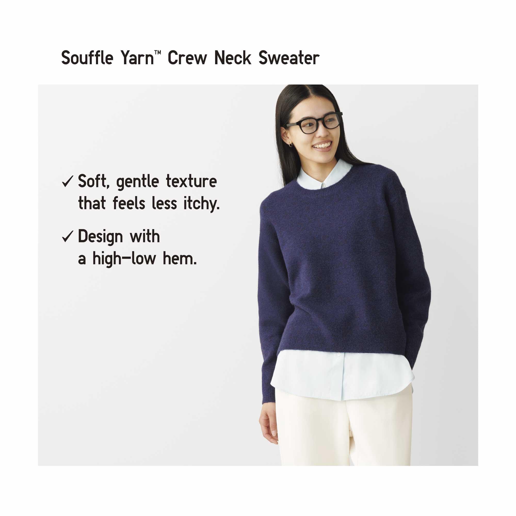 SOUFFLE YARN CREW NECK SWEATER