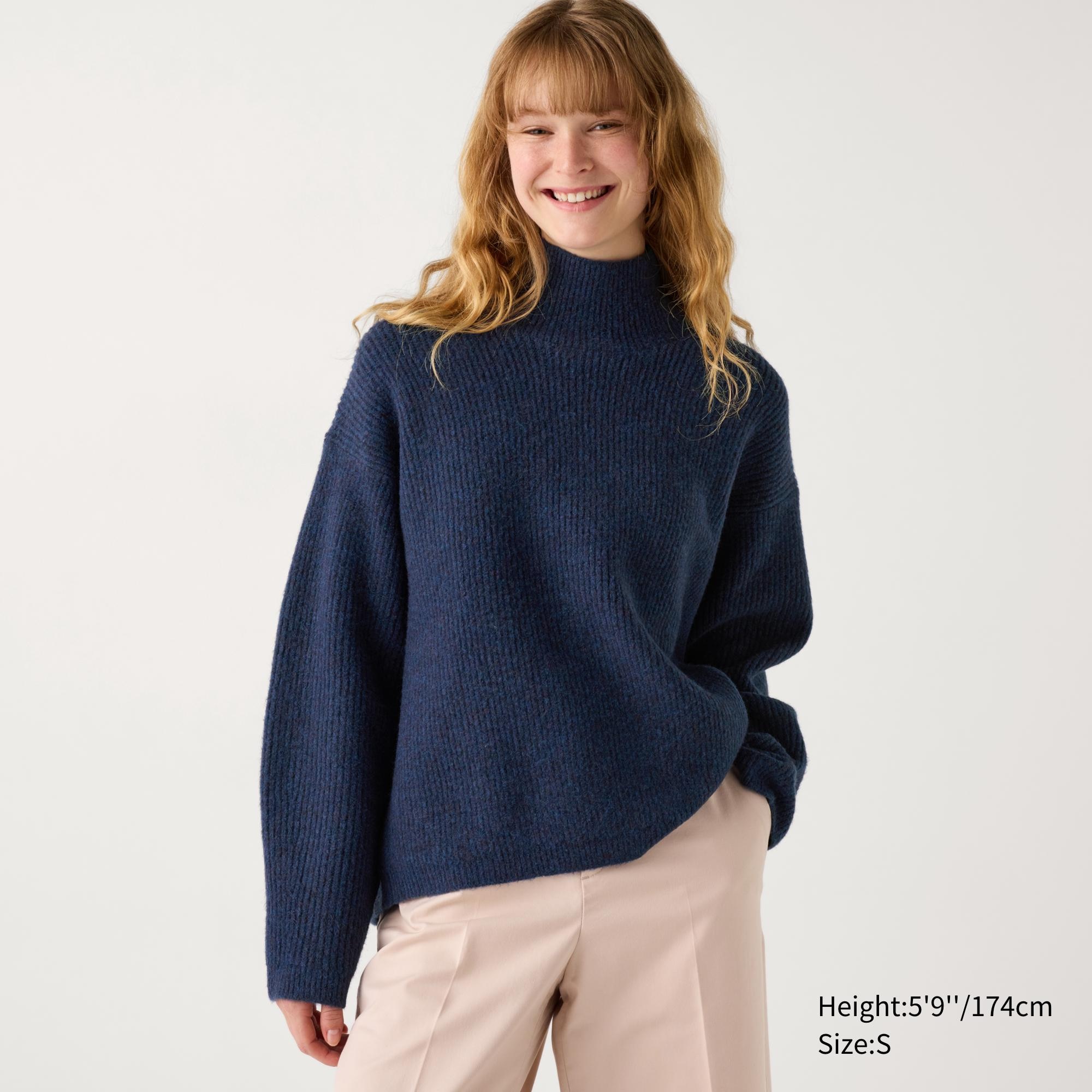 SOUFFLE YARN HIGH NECK SWEATER