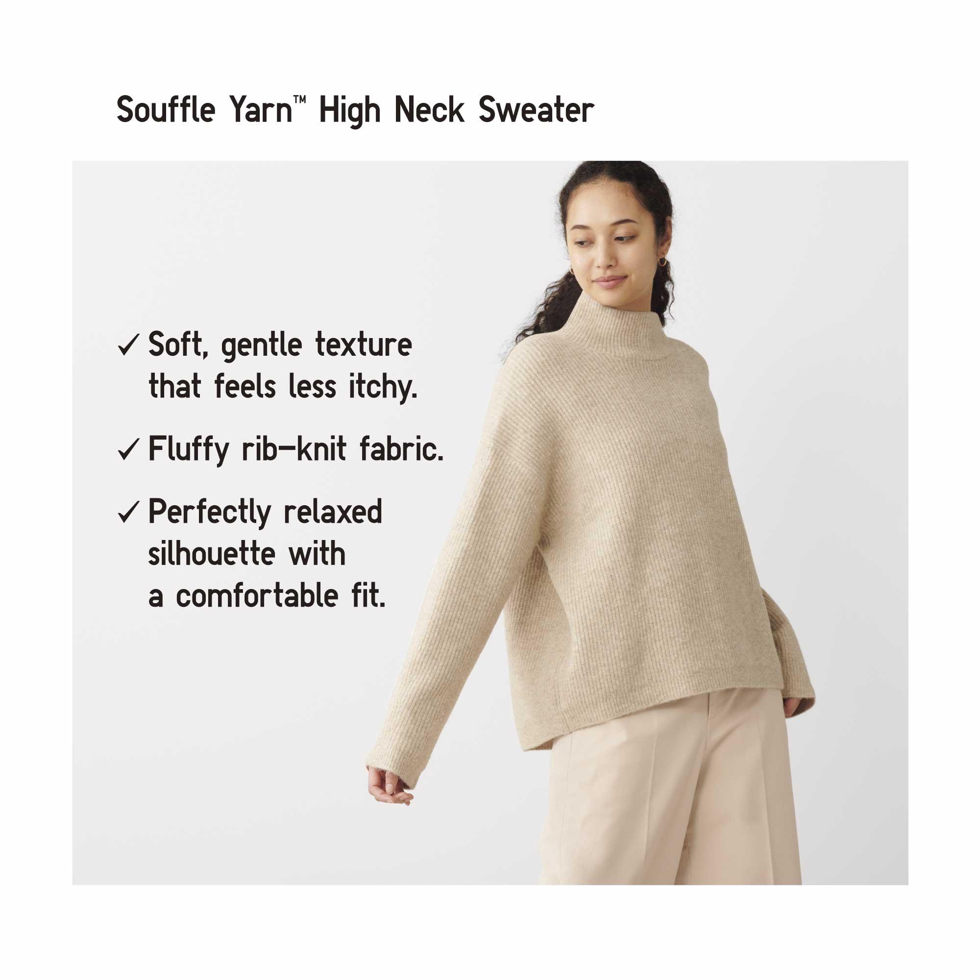 SOUFFLE YARN HIGH NECK SWEATER