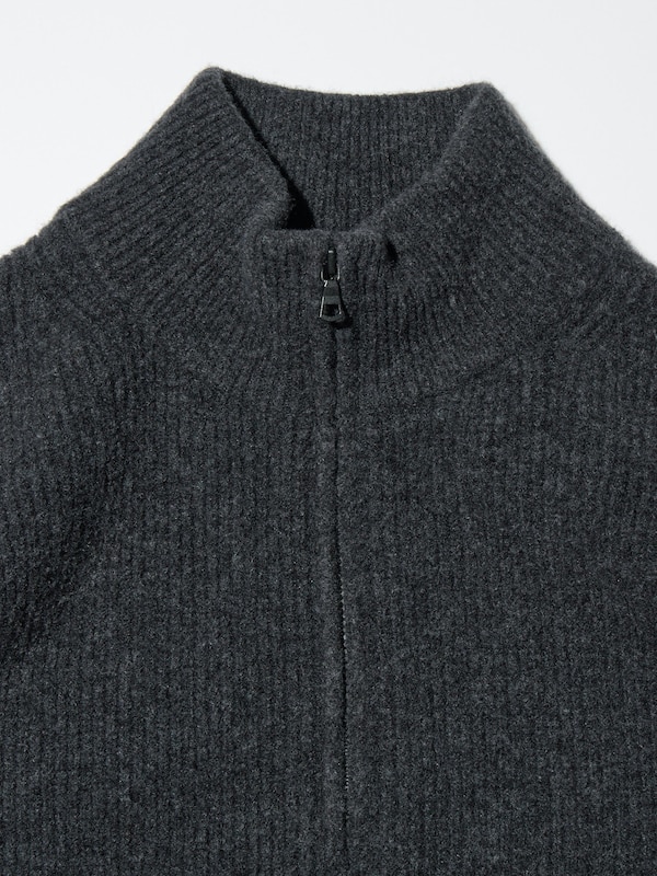 SOUFFLÉ YARN HALF-ZIP SWEATER