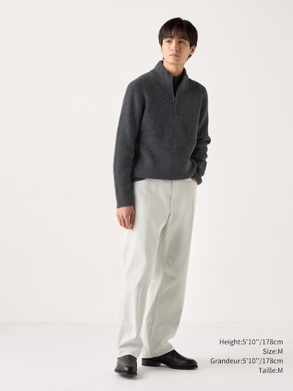 SOUFFLÉ YARN HALF-ZIP SWEATER