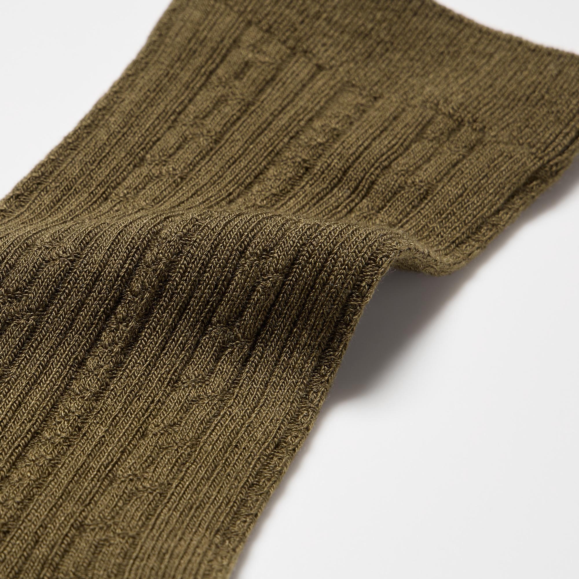 HEATTECH SOCKS (CABLE RIBBED)